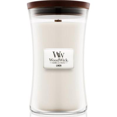 Woodwick Linen słoik na świecę zapachową 609,5 g