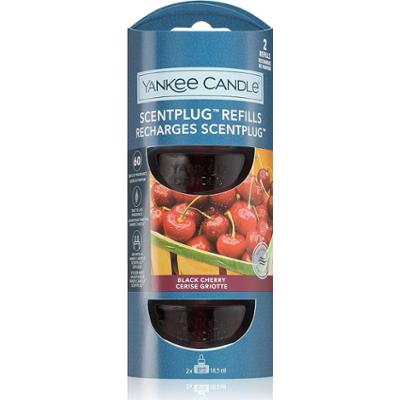 Yankee Candle Wymienny wkład do dyfuzora elektrycznego Zestaw organiczny Black Cherry 2 x 18,5 ml