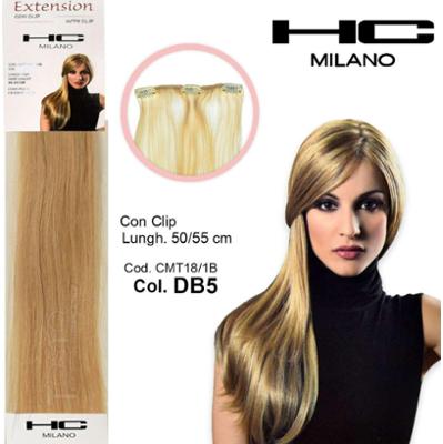 HC Milano Extension 3 Clip No Remy Largh.14-16cm Lungh.50cm Col.db5