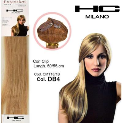 HC Milano Extension 3 Clip No Remy Largh.14-16cm Lungh.50cm Col.db4