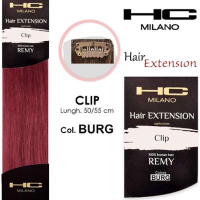 Przedłużka Hc milano 3 klipsy remy szerokość 14-16cm długość 50cm kolor bordowy