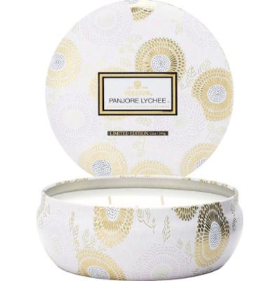 Voluspa 3-Wick Tin Candle Panjore Lychee 40h