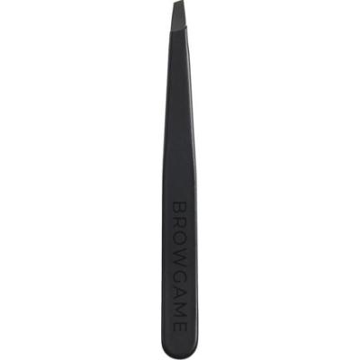 Browgame Cosmetic Signature Tweezer Slanted - Soft Touch - Blackout