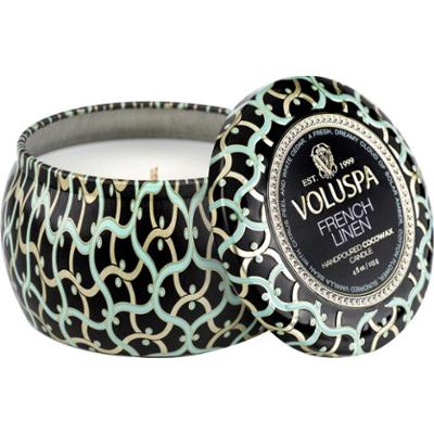 Voluspa Mini Tin Candle Frech Linen 25h