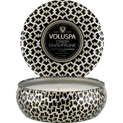 Voluspa 3-Wick Tin Candle Crisp Champagne 40h