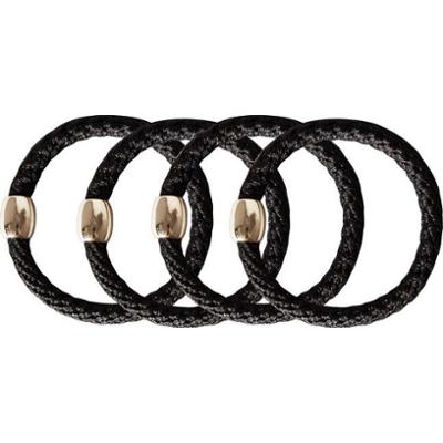 By Bangerhead Braided Hair Tie Black (4 pcs)