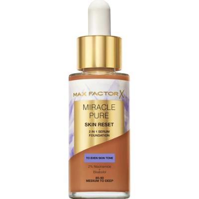 Max Factor Miracle Pure 2in1 Skin Reset Serum Foundation 85-90 Medium to Deep