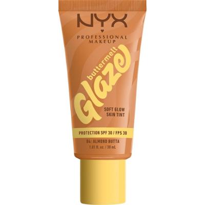 NYX Professional Makeup Buttermelt Glaze Skin Tint SPF30 Foundation 04 Almond Butta (30 ml)