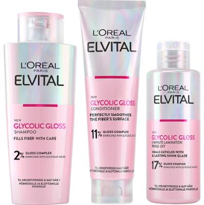 L'Oréal Paris Elvital Glycolic Gloss Trinome Bundle