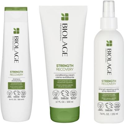 Biolage Strength Recovery Routine For Damaged Hair With Recovery Spray