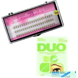 Zestaw rzęsy kępki 8 mm profil C+klej DUO Clear 7g
