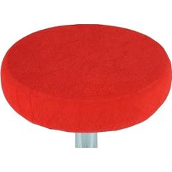 Pokrowiec na taboret frotte czerwony 30-40cm