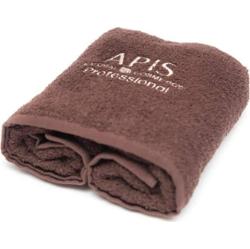 Ręcznik frotte 50x90 brązowy z logo APIS