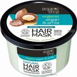ORGANIC SHOP - Natural Nourishing Hair Mask - Maroccan Argan & Amla - Naturalna odżywcza maska do włosów - Argan i amla - 250 ml