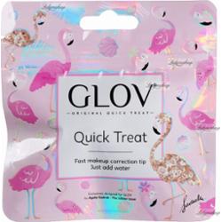 GLOV - QUICK TREAT Limited Flamingo Edition - Cheeky Peach - Mini rękawica do demakijażu - ZAWADIACKI BRZOSKWINIOWY
