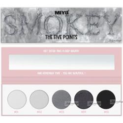 MIYO - FIVE POINTS EYESHADOW PALETTE - Paleta 5 cieni do powiek - 02 - SMOKEY
