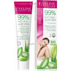 Eveline Cosmetics - BIO ORGANIC - Depilatory Cream - 99% Natural Aloe Vera - Łagodny krem do depilacji dla wrażliwej skóry rąk, nóg i bikini - 125 ml