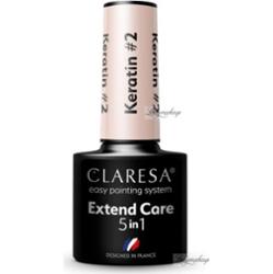 Claresa Extend Care 5 in 1 Keratin baza do paznokci hybrydowych o działaniu odżywczym odcień #2 5 g