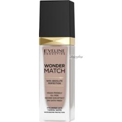 Eveline Cosmetics - WONDER MATCH Foundation - Luksusowy podkład dopasowujący się do skóry z kwasem hialuronowym - 30 ml - 45 - HONEY