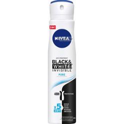 Nivea - Black & White Invisible - Pure - 48H Anti-Perspirant - Antyperspirant w aerozolu dla kobiet - 250 ml