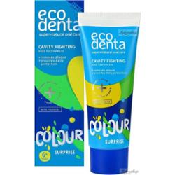 ECODENTA - Cavity Fighting Kids Toothpaste - Pasta do zębów dla dzieci z fluorem - Przeciw próchnicy - KOLOROWA NIESPODZIANKA - 75 ml