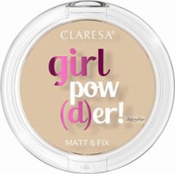 CLARESA - GIRL POW(D)ER - Pressed Powder - Puder prasowany - 12 g - 02 Natural Beige