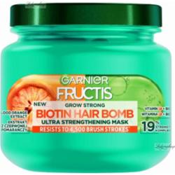 GARNIER - FRUCTIS - GROW STRONG - Biotin Hair Bomb - Ultra Strengthening Mask - Wzmacniająca maska do włosów osłabionych i wypadających - 320 ml