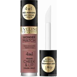 Eveline Cosmetics - Wonder Match - Velour Cheek & Lip - Róż i pomadka w płynie - 4,5 ml - 05