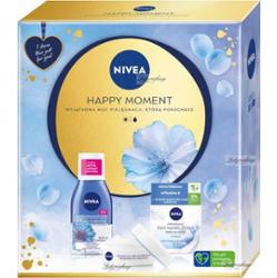 Nivea - HAPPY MOMENT - Zestaw prezentowy do pielęgnacji twarzy - Odświeżający krem na dzień SPF15 50 ml + Dwufazowy płyn do demakijażu oczu 125 ml