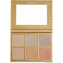 Sigma - GLOWKISSED HIGHLIGHT PALETTE - Paleta 6 rozświetlaczy do twarzy - 28,2 g