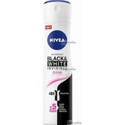 Nivea - Black & White Invisible - Clear - 48H Anti-Perspirant - Antyperspirant w aerozolu dla kobiet - 150 ml