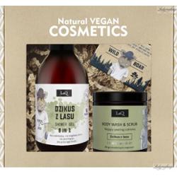 LaQ - Dzik Mały - Zestaw prezentowy dla mężczyzn - Żel pod prysznic 300 ml + Peeling do ciała 220 g + Mydło 85 g