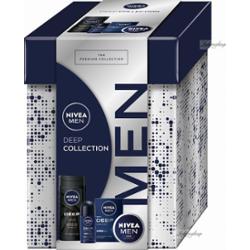 Nivea - Men - DEEP COLLECTION - Zestaw prezentowy dla mężczyzn - Żel pod prysznic 3w1 250 ml + Woda po goleniu 100 ml + Antyperspirant w kulce 50 ml + Krem do ciała, twarzy i rąk 75 ml