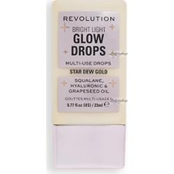 Makeup Revolution Bright Light Glow Drops płynny rozjaśniacz odcień Golden Star Dew 23 ml