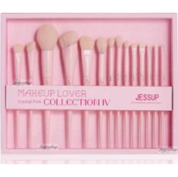 JESSUP - Makeup Lover - Crystal Pink - 14 Pcs Comprehesive Collection IV - Zestaw 14 pędzli do makijażu twarzy - T495-G