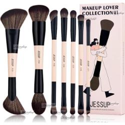 JESSUP - Makeup Lover - Collection VI - Peach Dust - 14-in-7 Duo-End Brush Versatility Collection - Zestaw 7 pędzli do makijażu - T600