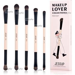 JESSUP - Makeup Lover - Collection VI - Peach Dust - 10-in-5 Duo-End Precision Eye Brush Collection - Zestaw 5 pędzli do makijażu twarzy i oczu - T509