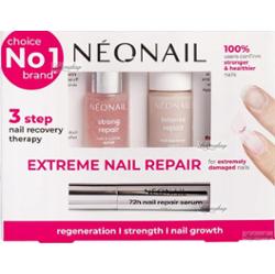 NeoNail - Extreme Nail Repair - Zestaw na zniszczone i cienkie paznokcie - Peeling do skórek 6,5 ml + Odżywka do paznokci 7,2 ml + Serum do skórek i paznokci 3,8 ml