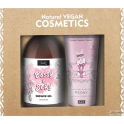 LaQ - Piwonia - Zestaw do balsamowania dla kobiet - Żel pod prysznic 500 ml + Balsam do ciała 200 ml