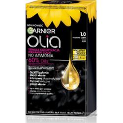 GARNIER - OLIA PERMANENT COLOR - Farba do włosów - Trwała koloryzacja bez amoniaku - 1.0 GŁĘBOKA CZERŃ (NIGHT BLACK)