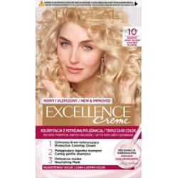 L'Oréal - EXCELLENCE Creme - 10 LIGHTEST BLONDE - Koloryzacja z potrójną pielęgnacją - Trwała farba do włosów - Bardzo Jasny Blond