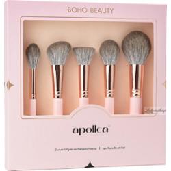 Boho Beauty x Apollca - 5pc. Face Brush Set - Zestaw 5 pędzli do makijażu twarzy