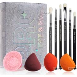 JESSUP - Pro Eye & Face - Elegance Eye & Face Beauty Kit - Zestaw pędzli i gąbeczek do makijażu twarzy + szkatułka - T504