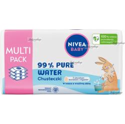 Nivea - BABY - Multi Pack 99% Pure Water - Nawilżone chusteczki dla niemowląt od pierwszego dnia życia - 3 x 57 szt.