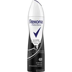 Rexona - Invisible On Black + White Clothes - 48H Anti-Perspirant - Antyperspirant w sprayu dla kobiet - 200 ml