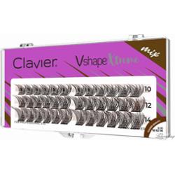 Clavier - Vshape Xtreme - Brown - Brązowe kępki rzęs - 36 szt - Mix