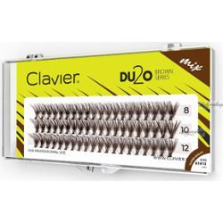 Clavier - DU2O - Brown Series - Brązowe kępki rzęs o podwójnej objętości - Mix