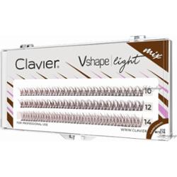 Clavier - Vshape - Light Brown - Brązowe kępki rzęs - Mix