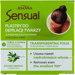 Joanna Sensual Plastry do depilacji twarzy 12 sztuk i Tubka z oliwką łagodzącą podrażnienia 10 ml