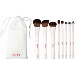 Ibra - WHITE BRUSH SET - Zestaw 8 pędzli do makijażu w saszetce